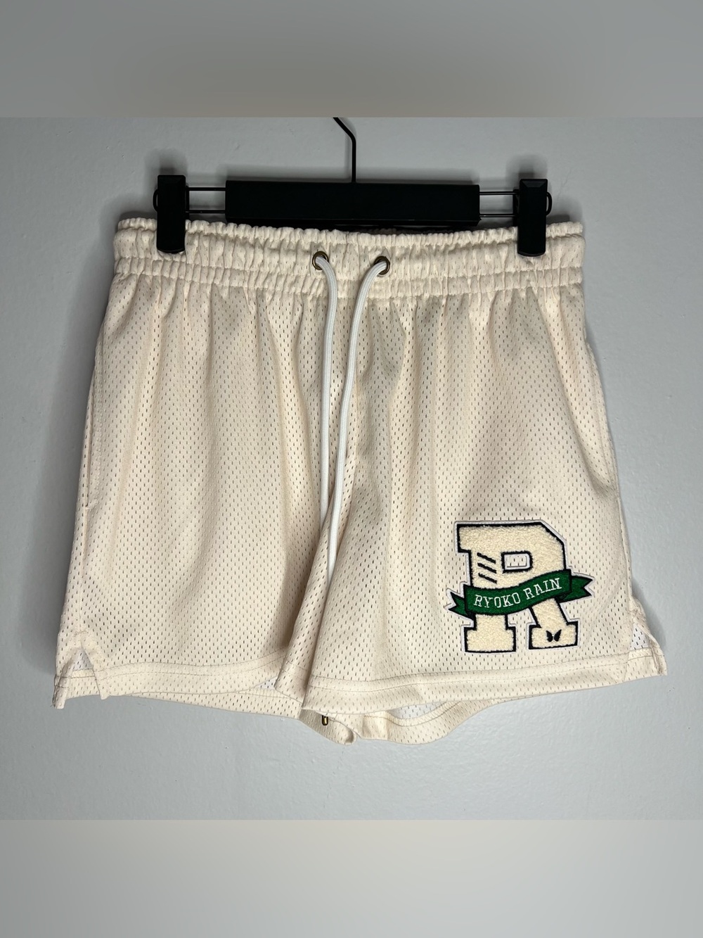 Ryoko Rain Classic Mesh Shorts Mens Small Cream Beige